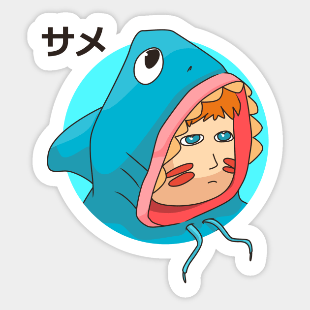 Sad Shark Boy Sticker by jamalsukron